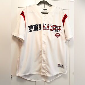PHILLIES Button Front Jersey Men’s Sz LG